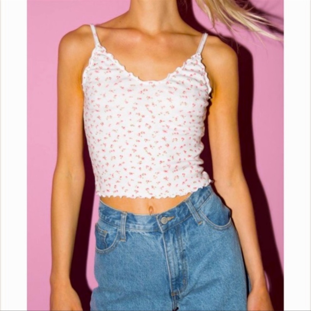 Brandy Melville Nicolette Ruffle Tank in Floral